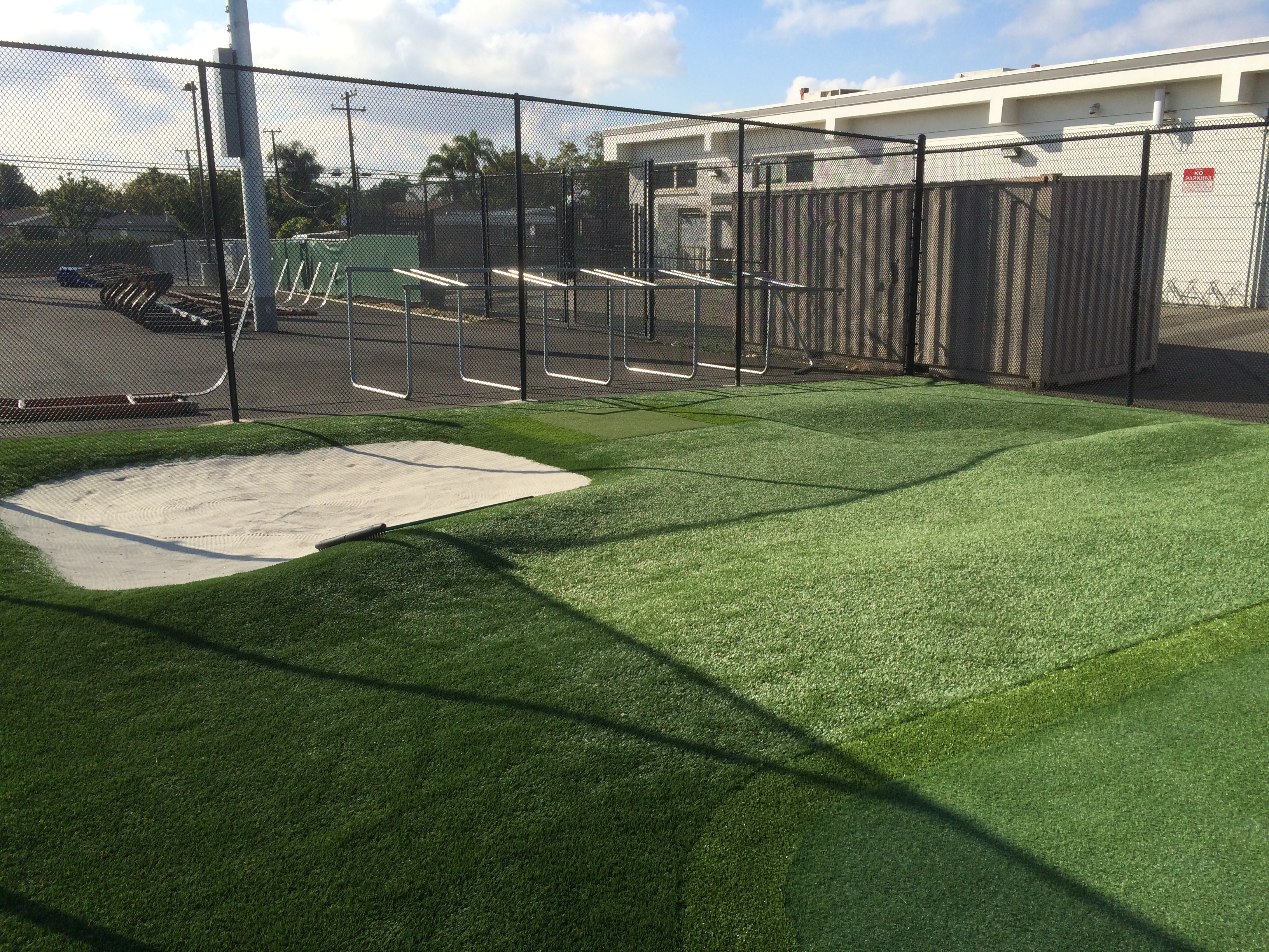 Commercial batting cage with artificial turf floor - Green Forever Turf Texas