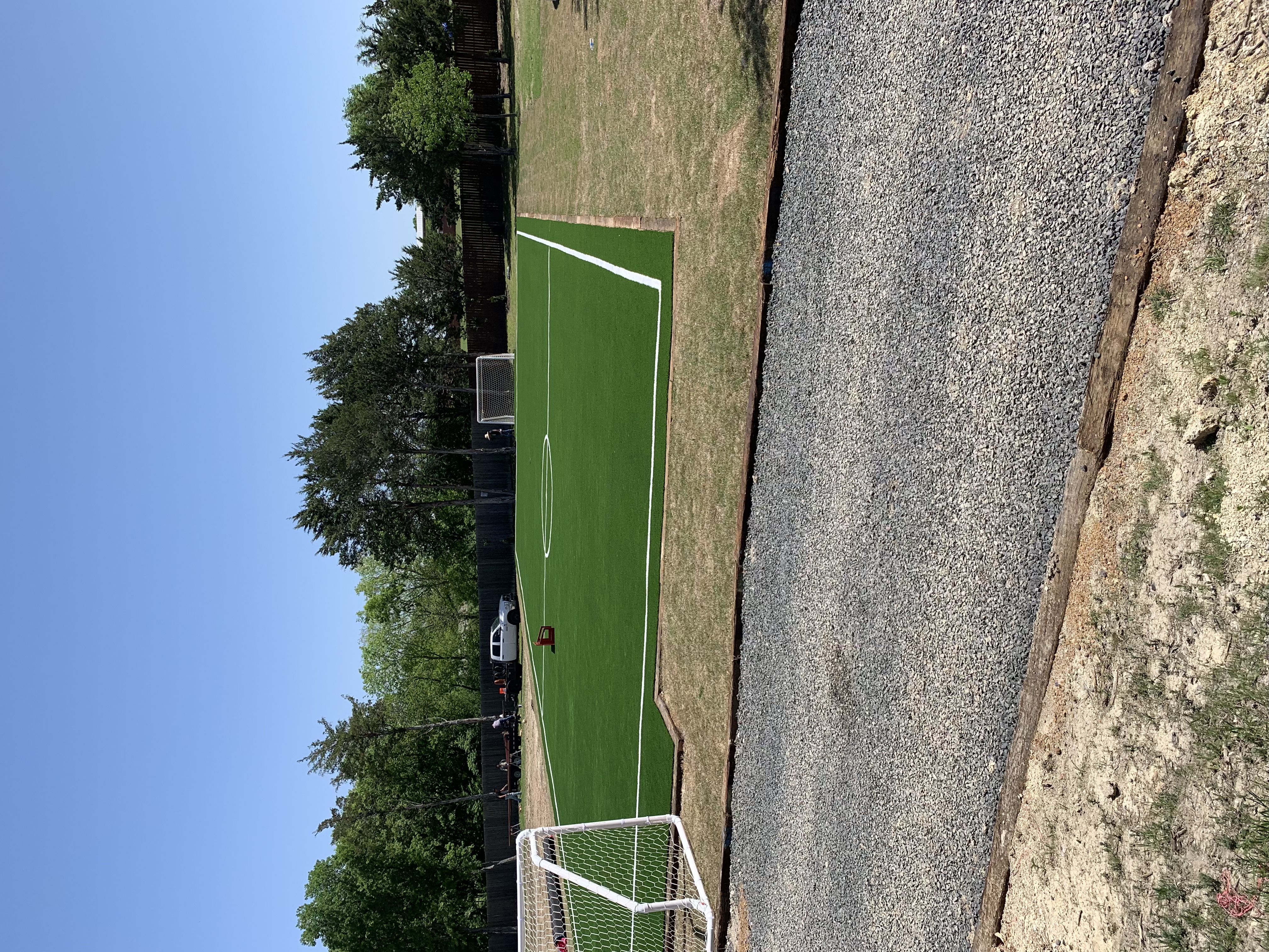Soccer field artificial turf installation - Green Forever Turf Texas