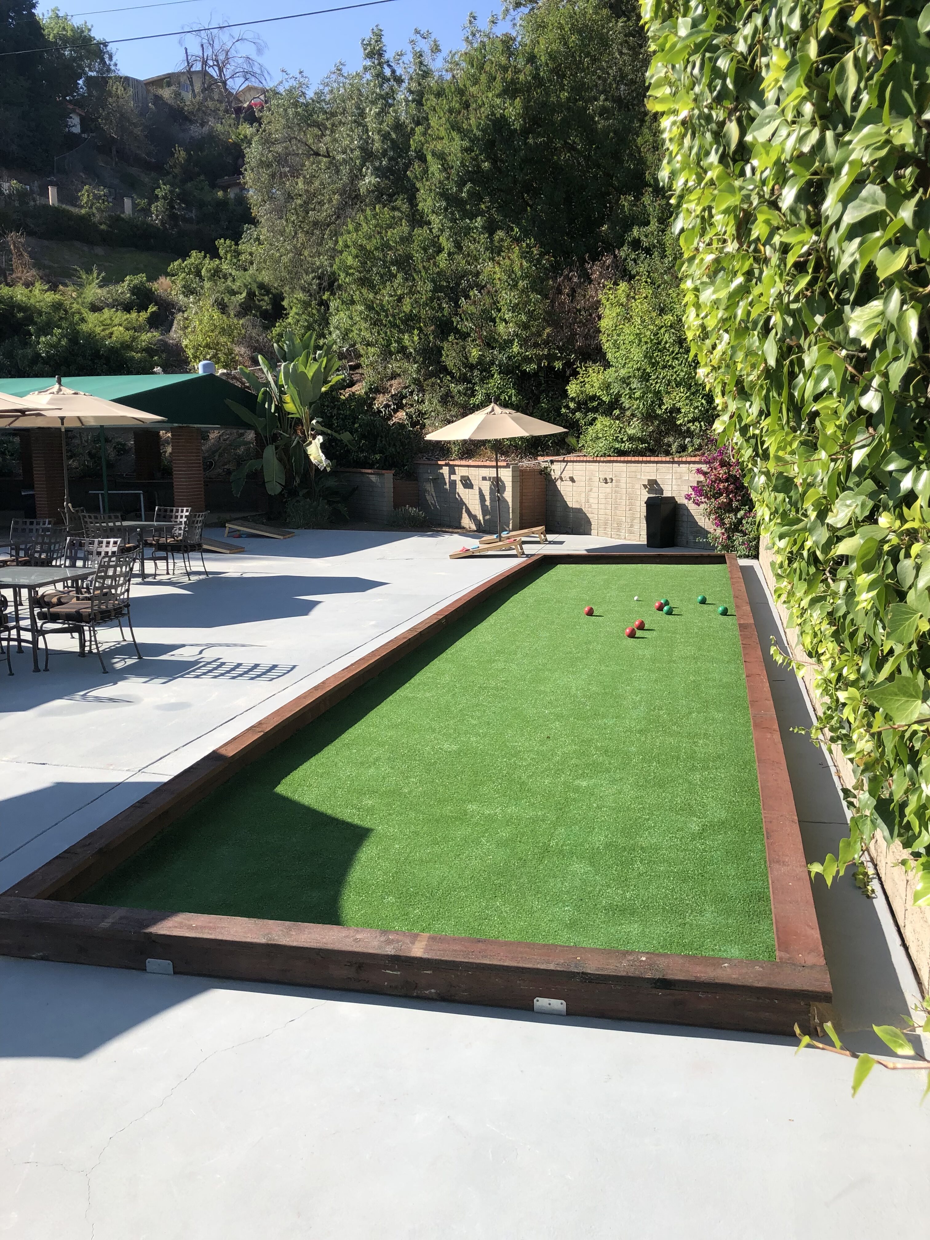 Sports field backyard batting cage - Green Forever Turf Texas