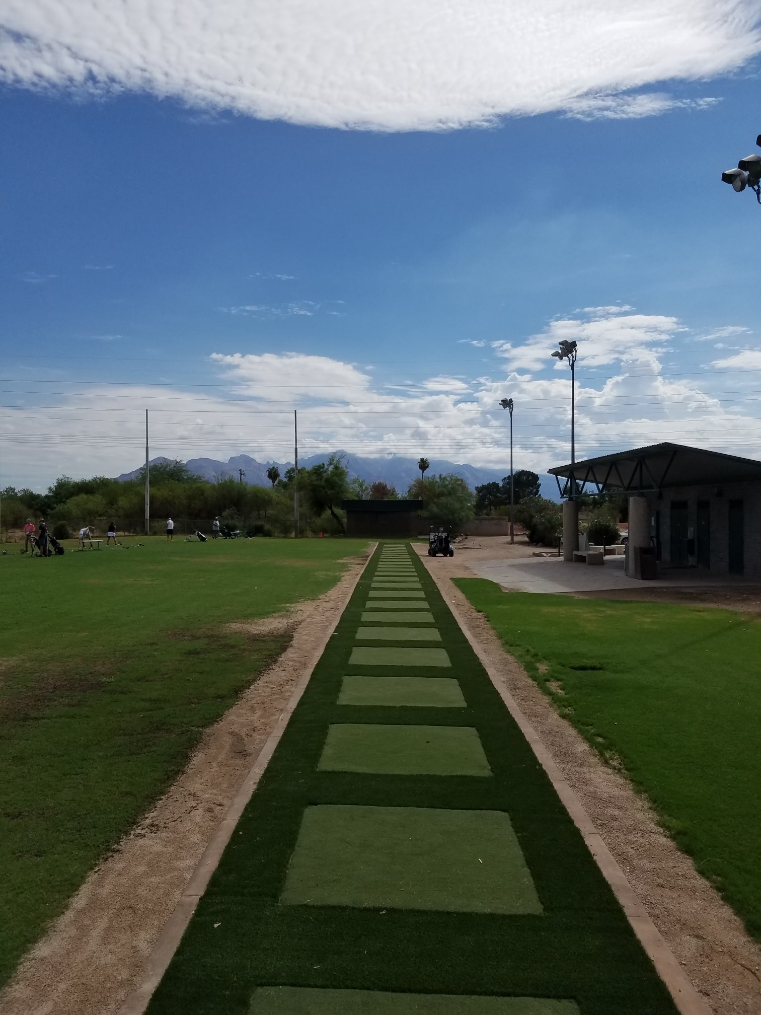 Sports field driving range tee path - Green Forever Turf Texas